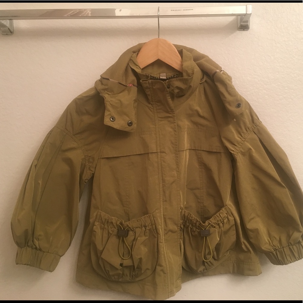 Burberry Green Nylon Cropped Jacket (300 obo)